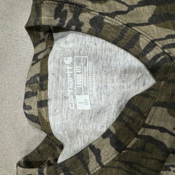 Mens Camo Carhartt L Tall Long Sleeve T-shirt - Picture 2 of 3